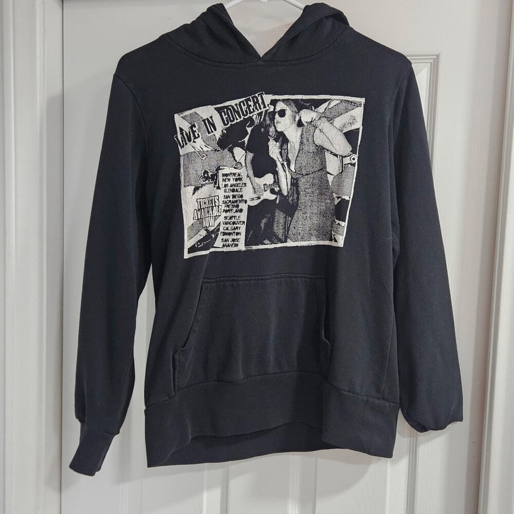 Black Concert Graphic Hoodie